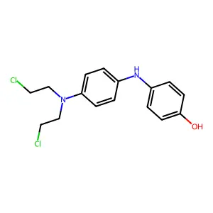 Diphenylamine, 4'-(bis(2''-chloroethyl)amino)-4-hydroxy- structure