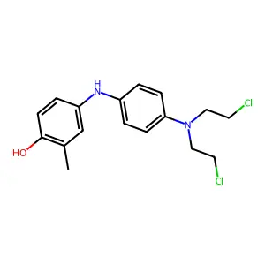Diphenylamine, 4'-(bis(2-chloroethyl)amino)-4-hydroxy-3-methyl- structure