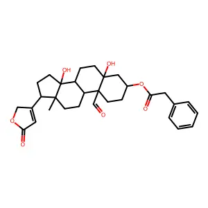 k-Strophanthidin, phenylacetyl- structure