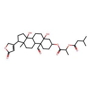 alpha-i-Valeryloxypropionyl-k-strophanthidin structure