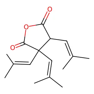 3,3,4-Tris(2-methylprop-1-en-1-yl)oxolane-2,5-dione structure