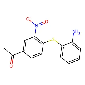 Sulfide, (4-acetyl-2-nitro)phenyl 2'-aminophenyl structure