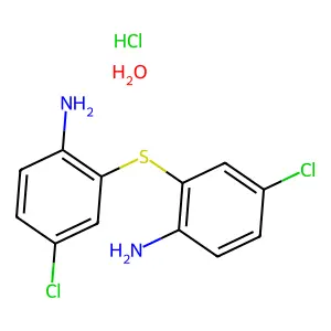 Sulfide, bis(2-amino-5-chlorophenyl), hydrochloride, hydrate structure