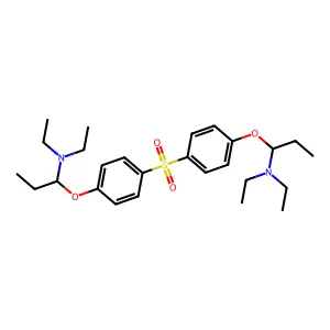 Sulfone, bis(p-((1-diethylamino)propoxy)phenyl) structure