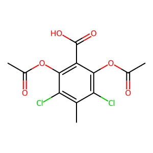 p-Toluic acid, 2,6-diacetoxy-3,5-dichloro- structure