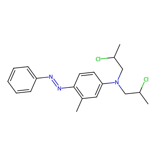 Azobenzene, 4-bis(2-chloropropyl)amino-2-methyl- structure