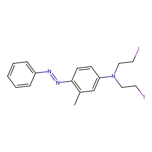 Azobenzene, 4-bis(2-iodoethyl)amino-2-methyl- structure