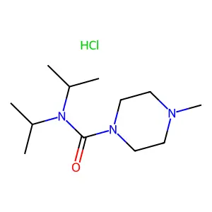 1-Piperazinecarboxamide, N,N-diisopropyl-4-methyl-, hydrochloride structure