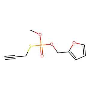 Phosphorothioic acid, O-(furfur-2-yl) O-methyl S-(prop-2'-ynyl) ester structure