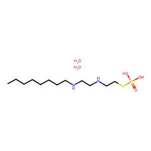 Phosphorothioic acid, S-(2-((2-octylaminoethyl)amino)ethyl) ester, dihydrate structure