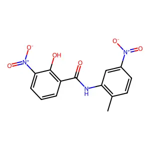 Benzamide, 2-hydroxy-N-(2-methyl-5-nitrophenyl)-3-nitro- structure