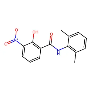 Benzamide, N-(2,6-dimethylphenyl)-2-hydroxy-3-nitro- structure