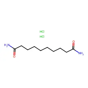 Sebacic acid, diimino ether, dihydrochloride structure