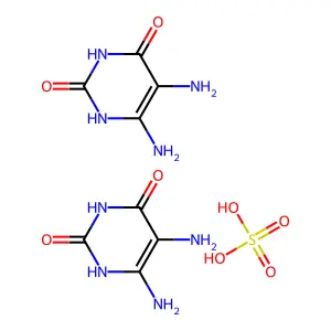 Sulfuric acid--5,6-diaminopyrimidine-2,4-diol (1/2) structure