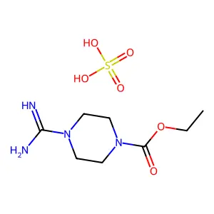 Sulfuric acid--ethyl 4-carbamimidoylpiperazine-1-carboxylate (1/1) structure