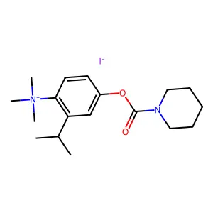 Ammonium, (4-hydroxy-o-cumenyl)trimethyl-, iodide, 1-piperidinecarboxylate structure
