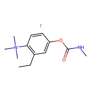 Ammonium, ((4-hydroxy-2-ethyl)phenyl)trimethyl-, iodide, methylcarbamate structure
