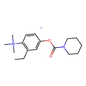 Ammonium, ((4-hydroxy-2-ethyl)phenyl)trimethyl-, iodide, 1-piperidinecarboxylate structure