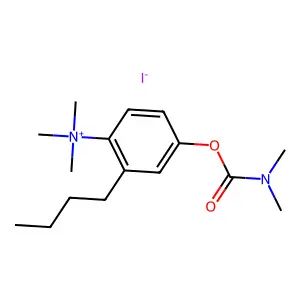 Ammonium, ((4-hydroxy-2-butyl)phenyl)trimethyl-, iodide, dimethylcarbamate structure