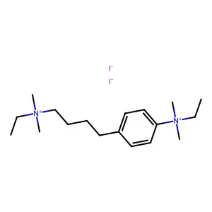 Ammonium, (4-(p-ethyldimethylammoniophenyl)butyl)ethyldimethyl-, diiodide structure