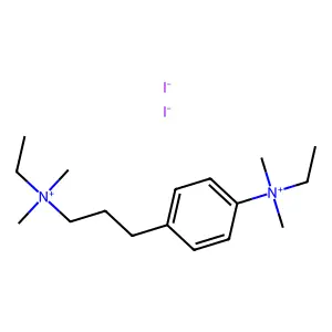 Ammonium, (3-(p-ethyldimethylammoniophenyl)propyl)ethyldimethyl-, diiodide structure