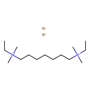 Ammonium, heptamethylenebis(ethyldimethyl-, dibromide structure