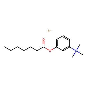 3-(Heptanoyloxy)-N,N,N-trimethylanilinium bromide structure