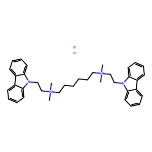Ammonium, hexamethylenebis((beta-carbazol-9-ylethyl)dimethyl-, dibromide structure
