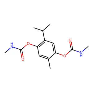 Carbamic acid, methyl-, (2-isopropyl-5-methyl-1,4-phenylene) ester (2:1) structure
