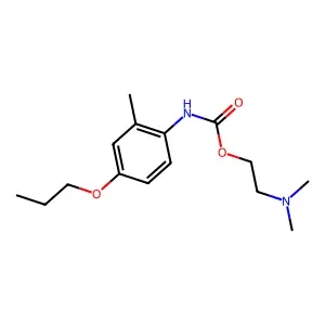 Carbanilic acid, 2-methyl-4-propoxy-, 2-(dimethylamino)ethyl ester structure