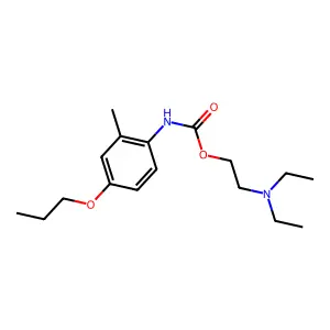 Carbanilic acid, 2-methyl-4-propoxy-, 2-(diethylamino)ethyl ester structure