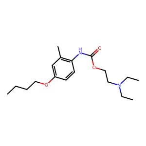 Carbanilic acid, 4-butoxy-2-methyl-, 2-(diethylamino)ethyl ester structure