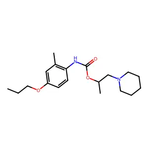 1-(Piperidin-1-yl)propan-2-yl (2-methyl-4-propoxyphenyl)carbamate structure