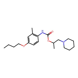 1-(Piperidin-1-yl)propan-2-yl (4-butoxy-2-methylphenyl)carbamate structure