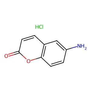Coumarin, 6-amino-, hydrochloride structure