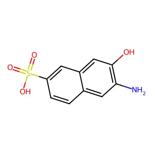 6-Amino-7-hydroxynaphthalene-2-sulfonic acid structure