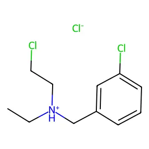 Benzylamine, m-chloro-N-(2-chloroethyl)-N-ethyl-, hydrochloride structure