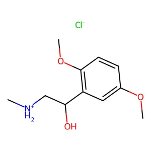 Benzyl alcohol, 2,5-dimethoxy-alpha-(methylaminomethyl)-, hydrochloride structure