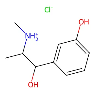 Benzyl alcohol, m-hydroxy-alpha-((methylamino)ethyl)-, hydrochloride, (-)- structure