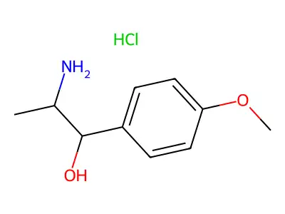 2-Amino-1-(4-methoxyphenyl)propan-1-ol--hydrogen chloride (1/1) structure