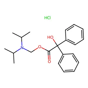 Benzilic acid, diisopropylaminomethyl ester, hydrochloride structure