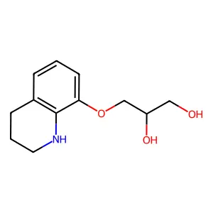 1,2-Propanediol, 3-(1,2,3,4-tetrahydroquinol-8-yloxy)- structure