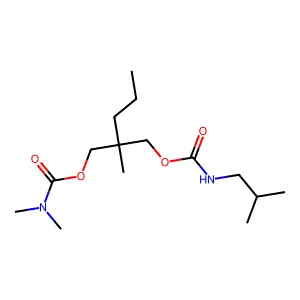 1,3-Propanediol, 2-methyl-2-propyl-, dimethylcarbamate, isobutylcarbamate structure