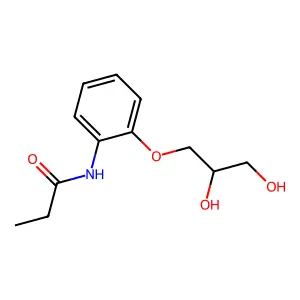 1,2-Propanediol, 3-(o-propionamidophenoxy)- structure