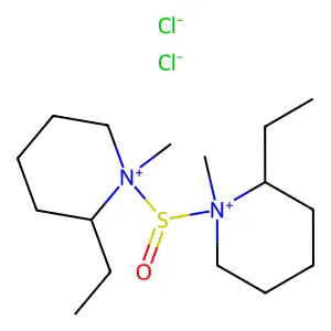 1,1'-Sulfinylbis(2-ethyl-1-methylpiperidin-1-ium) dichloride structure