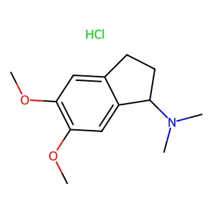 1-Indanamine, 5,6-dimethoxy-N,N-dimethyl-, hydrochloride structure