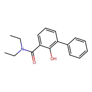 Salicylamide, N,N-diethyl-3-phenyl- structure
