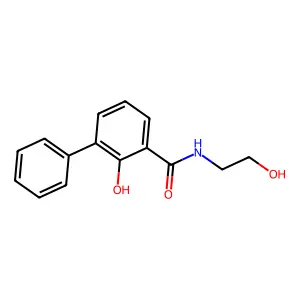 Salicylamide, N-(beta-hydroxyethyl)-3-phenyl- structure