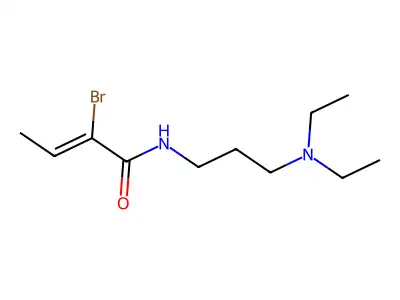 N-(3-Diethylaminopropyl)-2-bromo-2-butenamide structure