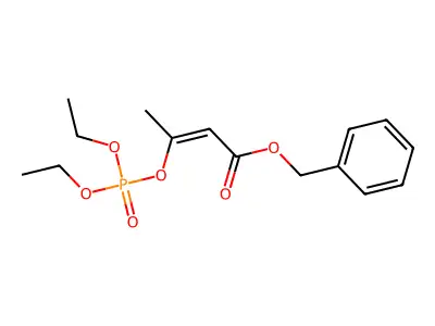 3-(Diethoxyphosphinyloxy)-2-butenoic acid benzyl ester structure